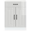 vidaXL Armoire de cuisine Lucca blanc brillant bois ing&eacute;nierie