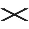 vidaXL Pieds de table basse en forme de X, 2 pi&egrave;ces, noir, 70 x (30-31) cm, acier