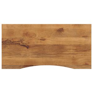 vidaXL Dessus de bureau avec courbe 140x50x2,5 cm manguier massif brut