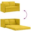 vidaXL Canapé-lit 2 en 1 jaune foncé 122x204x55 cm velours