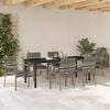 vidaXL Ensemble de salle &agrave; manger pour jardin 7 pcs Gris polyrotin