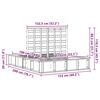 vidaXL Cadre de lit Marron 135 x 190 cm Bois de pin massif