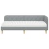 vidaXL Cadre de lit d'angle avec matelas Gris clair 80 x 200 cm tissu