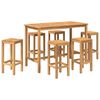 vidaXL Ensemble de bar ext&eacute;rieur 7 pc Naturel Bois de teck massif