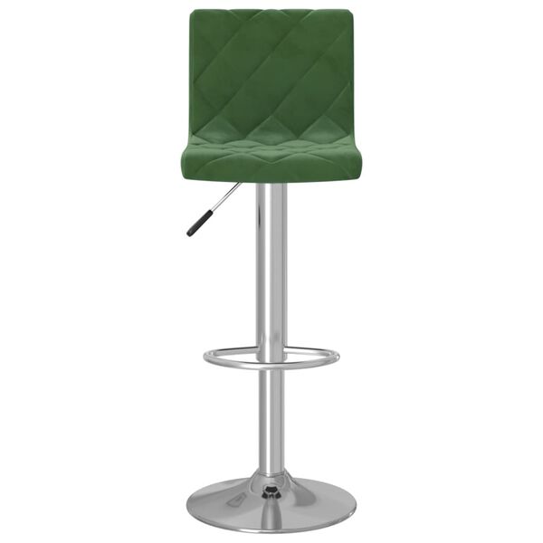 vidaXL Tabourets de bar lot de 2 vert foncé velours