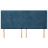 vidaXL T&ecirc;te de lit avec oreilles Bleu fonc&eacute; 203x16x118/128 cm Velours