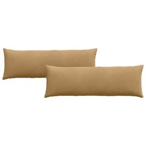 vidaXL Coussins de canap&eacute; 2 pcs Marron 120 x 40 cm
