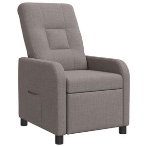 vidaXL Fauteuil inclinable Taupe Tissu