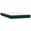 vidaXL Sommier &agrave; lattes de lit et matelas et LED vert fonc&eacute; 120x220cm velours