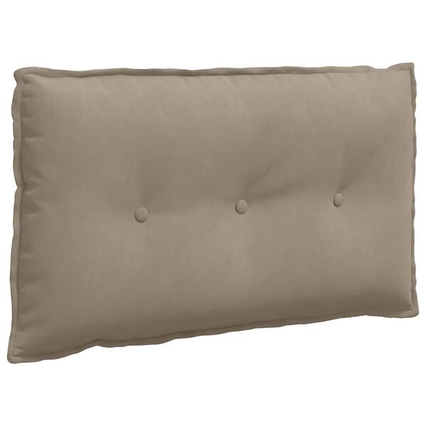 vidaXL Coussin de Dos Taupe 80 x 50 cm Tissu en microfibre