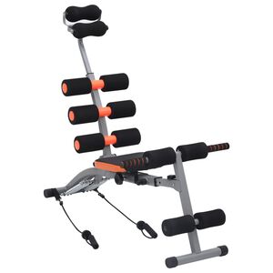 vidaXL Appareil d'exercices abdominaux en L avec cordes &eacute;lastiques