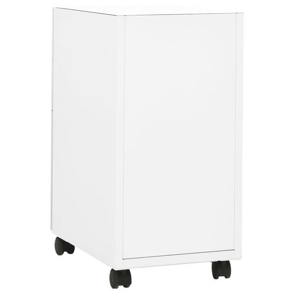 vidaXL Classeur mobile Blanc 30x45x59 cm Acier