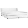 vidaXL Sommier &agrave; lattes de lit avec matelas Blanc 160x200cm Similicuir