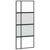 vidaXL Porte coulissante noir 90x205 cm verre tremp&eacute; aluminium