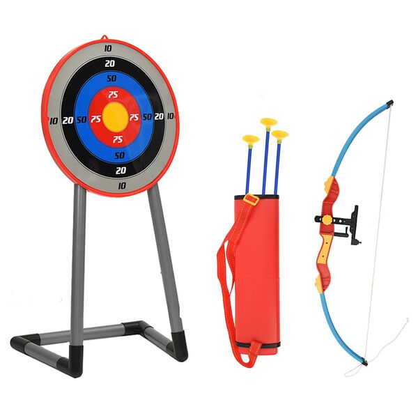 vidaXL Ensemble de tir à l'arc et de flèches avec cible pour enfants