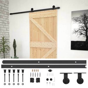 vidaXL Porte coulissante 80 x 210 cm Bois de pin massif