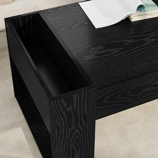 vidaXL Table basse Ch&ecirc;ne noir 110 x 50 x 41 cm Bois d'ing&eacute;nierie