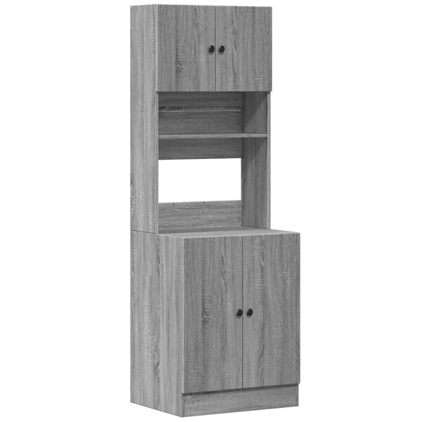vidaXL Armoire de cuisine sonoma gris 60x50x180 cm bois d&rsquo;ing&eacute;nierie