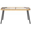 vidaXL Table basse Marron et Noir 90 x 45 x 43 cm polyrotin