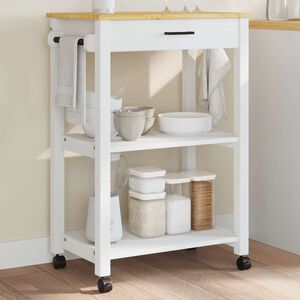 vidaXL Chariot de cuisine MONZA 60x40x88,5 cm bois massif de pin