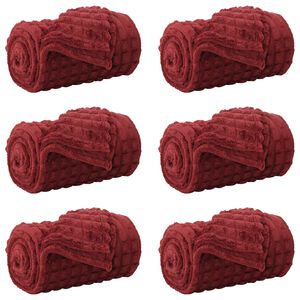vidaXL Couvertures &agrave; jeter 6 pc Rouge Bordeaux 270 x 240 cm 10.04 kg