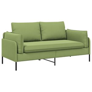 vidaXL Sofa 2 places 2 place Vert clair 188 x 81 x 89 cm Velours