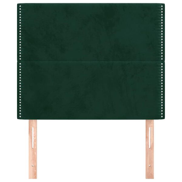 vidaXL T&ecirc;te de lit Vert fonc&eacute; 90x5x118/128 cm Velours