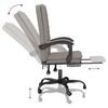 vidaXL Fauteuil inclinable de bureau Taupe Tissu