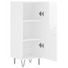 vidaXL Buffet Blanc brillant 34,5x34x90 cm Bois d'ing&eacute;nierie