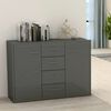 vidaXL Buffet Gris brillant 88x30x65 cm Bois d&rsquo;ing&eacute;nierie