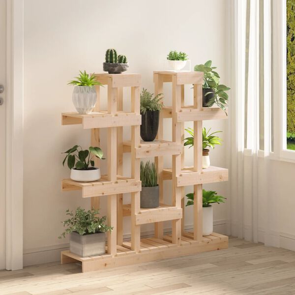 vidaXL Support &agrave; plantes 104,5x25x109,5 cm Bois massif de pin