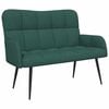vidaXL Sofa 2 places Vert fonc&eacute; 115 x 61 x 87 cm Tissu
