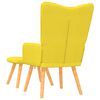 vidaXL Chaise de relaxation avec tabouret Jaune moutarde Tissu