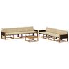 vidaXL Ensemble de canap&eacute;s d'ext&eacute;rieur 9 pcs Naturel et Beige