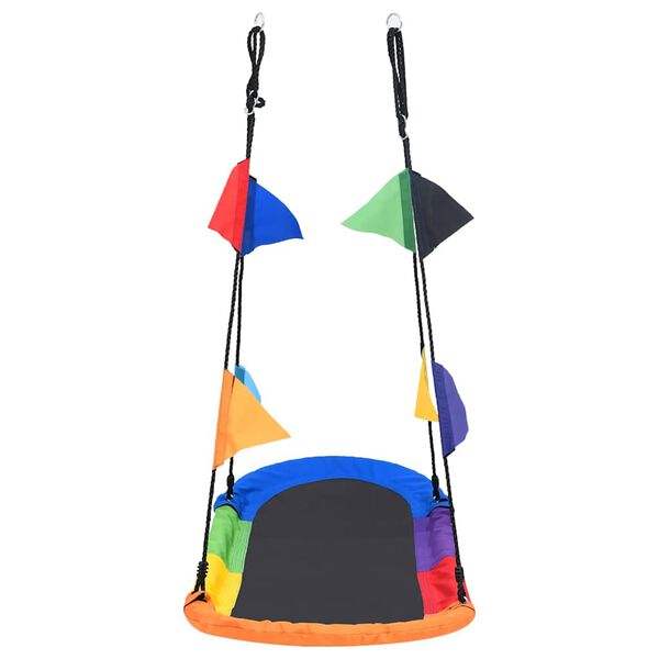 vidaXL Balan&ccedil;oire nid d'oiseau avec fanions 165x70 cm