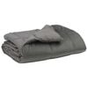 vidaXL Duvet d'&eacute;t&eacute; simple Matelass&eacute; Gris clair 140 x 200 cm Microfibre