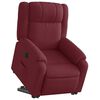 vidaXL Fauteuil inclinable électrique rouge bordeaux tissu