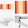 vidaXL Auvent r&eacute;tractable &eacute;lectrique Jaune, Orange et Blanc 3,5 x 2 m
