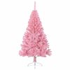 vidaXL Sapin de No&euml;l artificiel pr&eacute;-&eacute;clair&eacute; Rose 120 cm PVC