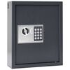 vidaXL Coffre-fort num&eacute;rique Gris fonc&eacute; 30 x 10 x 36,5 cm Acier