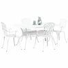vidaXL Ensemble de salle &agrave; manger pour jardin 5 pcs Blanc Aluminium