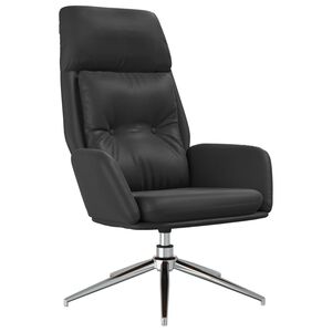vidaXL Chaise de relaxation Noir Cuir v&eacute;ritable