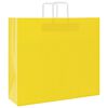 vidaXL Sacs en papier 50 pcs avec poign&eacute;es jaune 54x15x49 cm