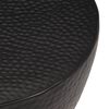 vidaXL Table basse martel&eacute;e en aluminium &Oslash; 50x30 cm noir
