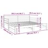 vidaXL Lit coulissant sans matelas blanc 2x(80x200)cm
