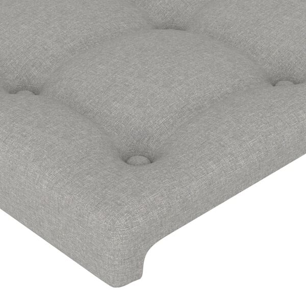 vidaXL Tête de lit Gris clair 80x5x78/88 cm Tissu