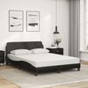 vidaXL Lit avec matelas Dover noir 120x200 cm similicuir