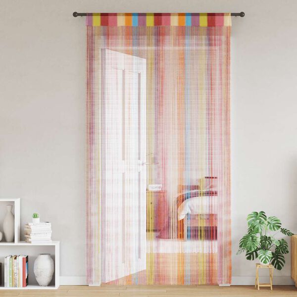 vidaXL Rideau en fils 2 pcs 140 x 250 cm multicolore
