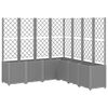 vidaXL Jardini&egrave;re avec treillis gris clair 160x160x140 cm PP