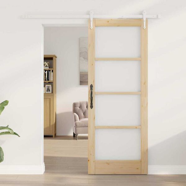 vidaXL Porte coulissante Naturel 78 x 202 cm